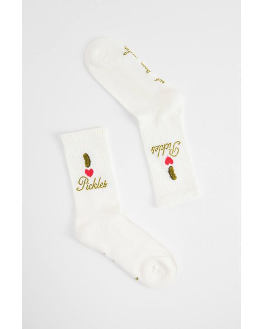 Out From Under Natural I Love Pickles Socks
