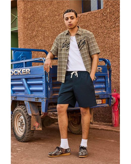 Ayker Blue Navy Twill Shorts for men