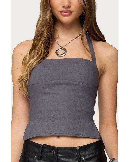 Edikted Gray Dara Halter Top