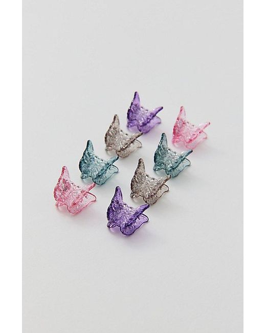 Urban Outfitters Pink Butterfly Mini Claw Clip Set