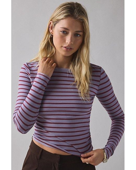 BDG Purple Long Sleeve Spill The Tee