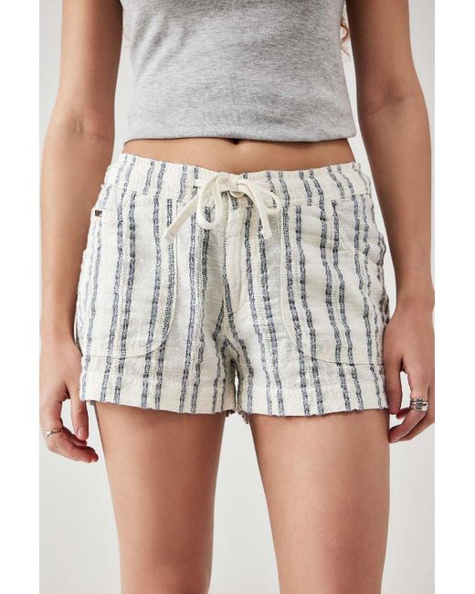 BDG White Stripe Five-pocket Shorts