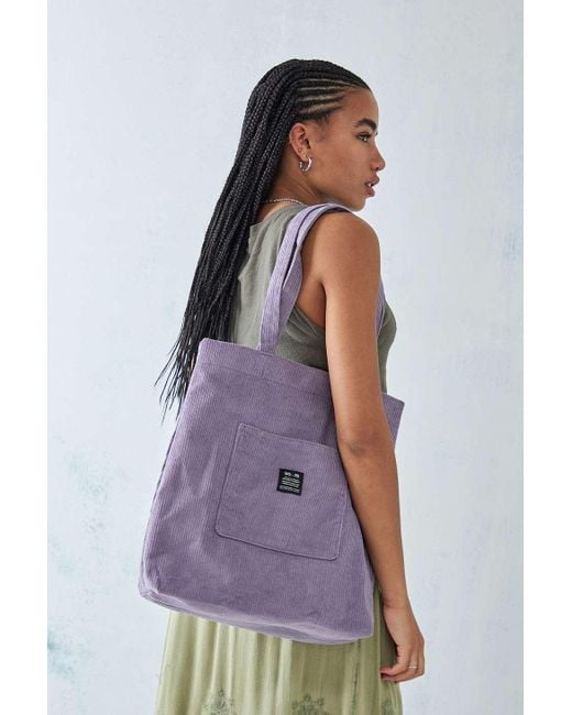 Urban Outfitters Purple Uo Corduroy Pocket Tote Bag