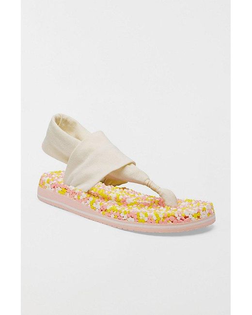 Sanuk Metallic Bubble Sling Sandals