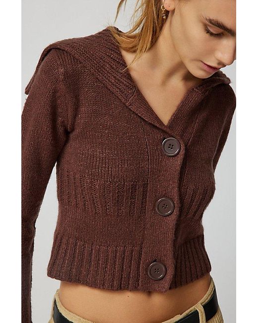 Urban Outfitters Brown Uo Kennedy Cardigan