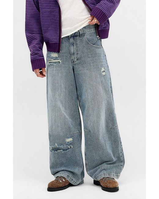 Jaded London Blue Stars & Stripes Colossus Jeans for men