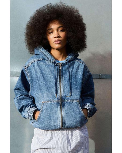 BDG Blue Daria Bandana Print Denim Jacket