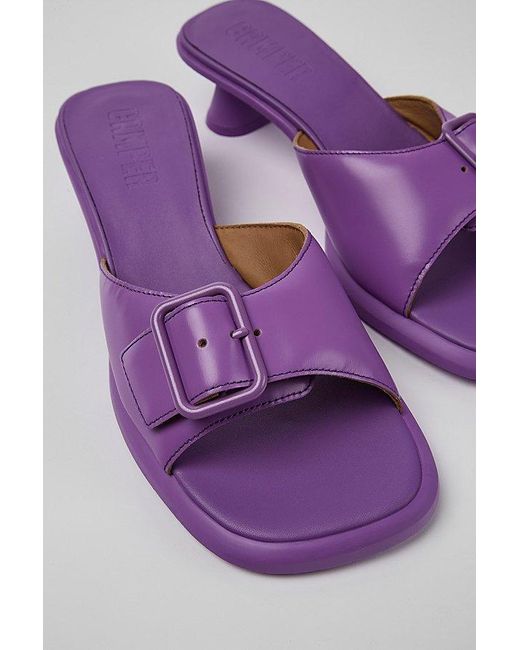 Camper Purple Dina Buckle Heel