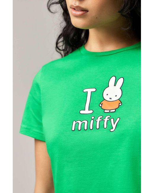 Daisy Street Green I Love Miffy Cropped T-shirt