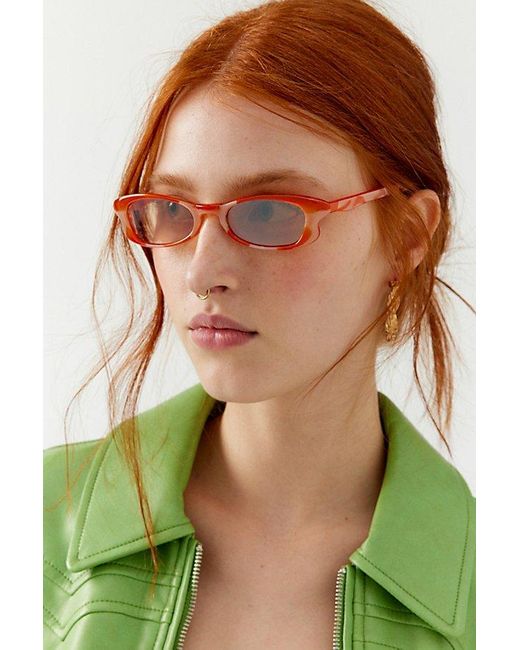Urban Renewal Green Vintage Allsorts Rectangle Sunglasses