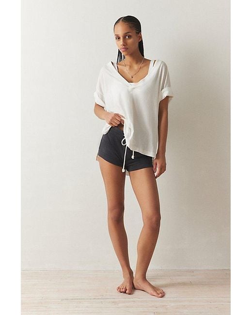 Out From Under White Jamie Slouchy V-Neck Tee