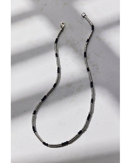 Urban Outfitters Gray Heath Metal Beaded Necklace for men