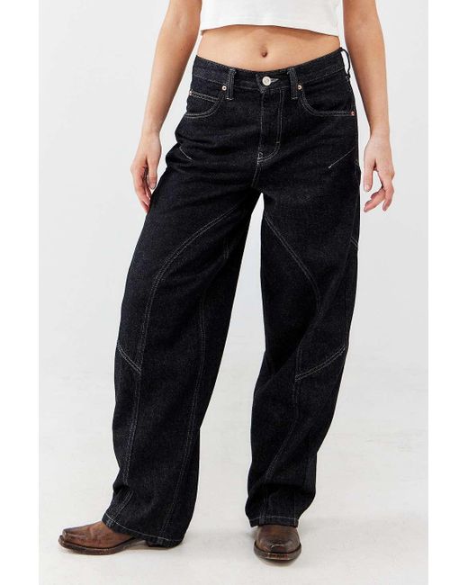 BDG Logan Boyfriend Black Seam Jeansu202f