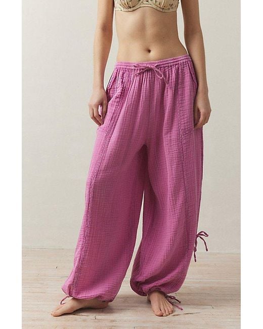 Out From Under Pink Mila Gauze Jogger Pant