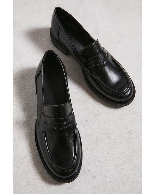 Urban Outfitters Black Uo Penny Leather Loafer