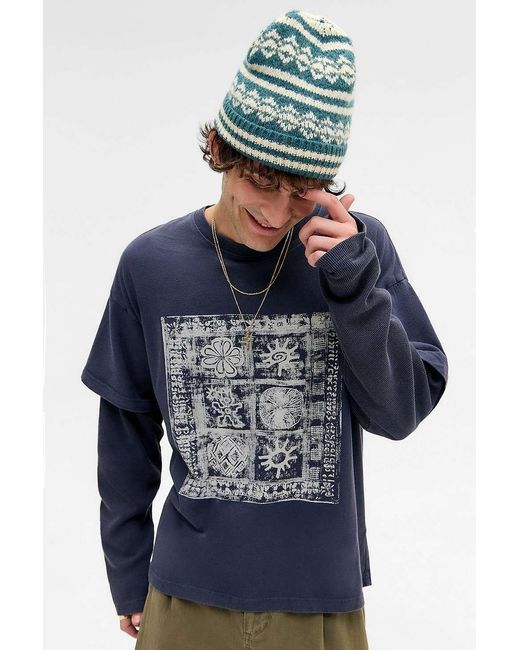 Ayker Gray Navy Double Layer T-shirt for men