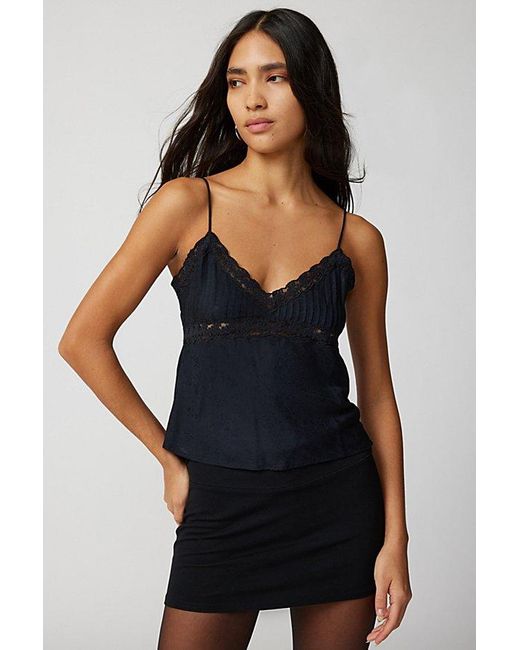 Urban Outfitters Black Uo Margot Lace-Inset Cami