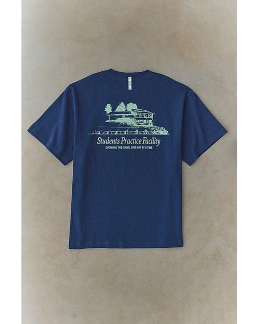 Students Golf Blue Students Practice Facility Graphic Tee for men