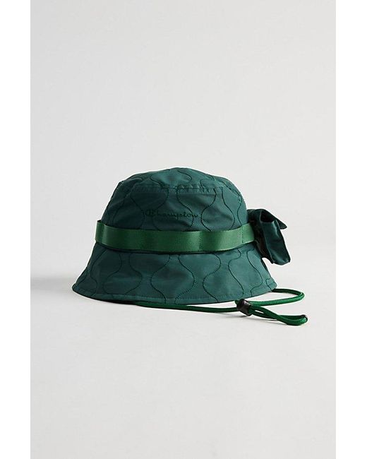 Champion Green Uo Exclusive Taslan Quilted Bucket Hat