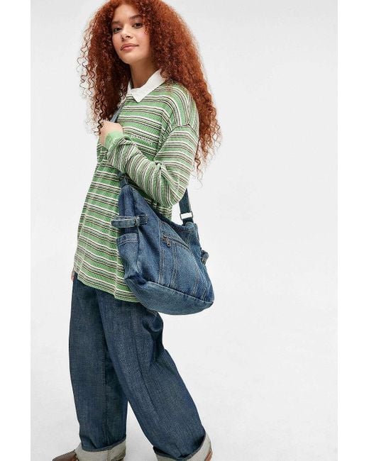 BDG Blue Zip-up Denim Sling Bag