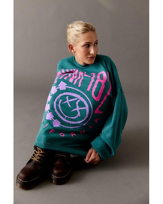 Urban Outfitters Green Blink 182 Punk Rock Sweatshirt