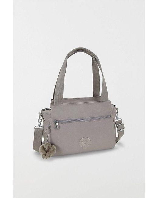 Kipling Gray Elysia Nylon Shoulder Bag