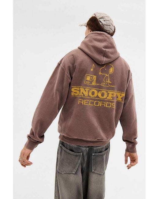 Urban Outfitters Uo Brown Snoopy Hoodie for men