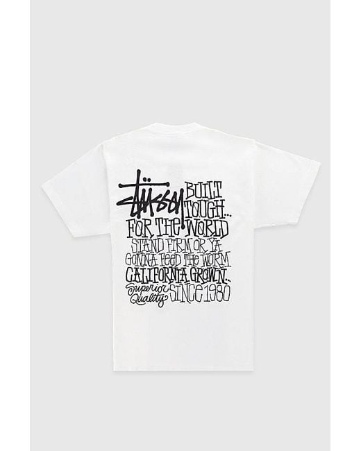 Stussy California Grown Tee Pigment Dyed in White for Men | Lyst