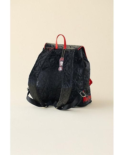 Whatever Makes You Happy Black Whatever! Makes You Happy Betty Boop Quilted Heart Trinket Backpack