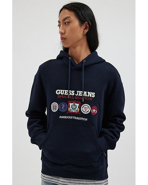 Guess Special Edition Hoodie Sweatshirt in Blue for Men Lyst
