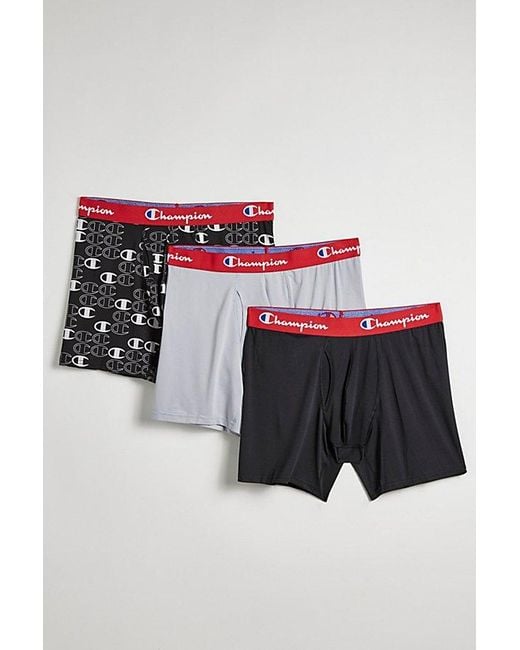 Champion Multicolor Lightweight Stretch Boxer Brief 3-Pack for men