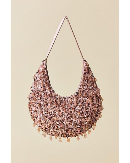 Kimchi Blue Natural Bombshell Beaded Bag