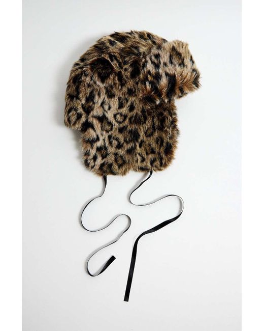 Urban Outfitters Brown Uo Lilah Fur Trapper Hat