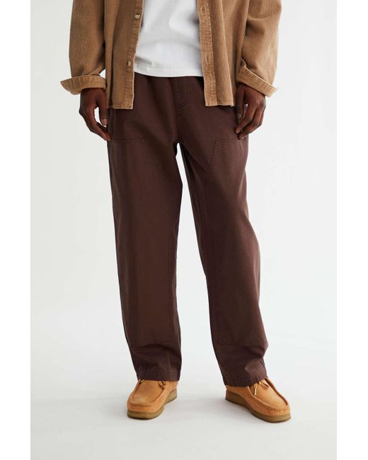 Obey Big Easy Canvas Double Knee Pant in Brown for Men | Lyst Canada