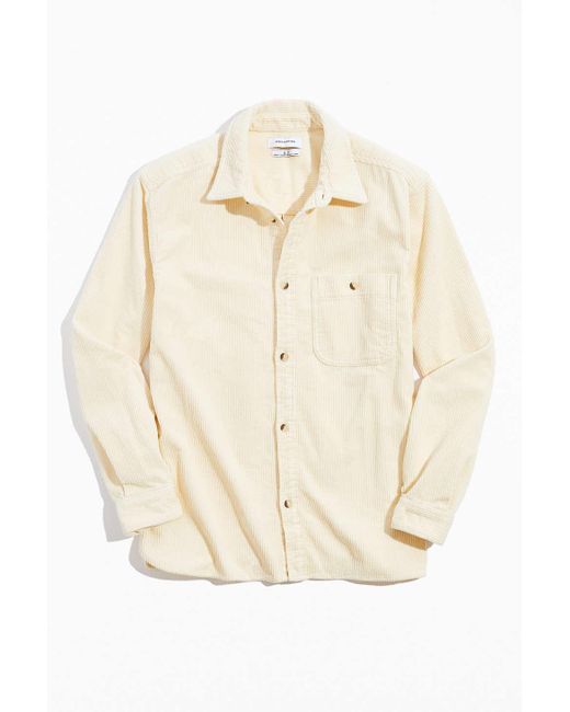 Urban Outfitters Natural Uo Big Corduroy Cotton Work Shirt for men