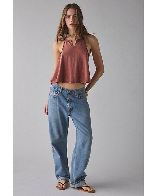 Out From Under Brown Alexa Tie-Front Racerback Tank Top