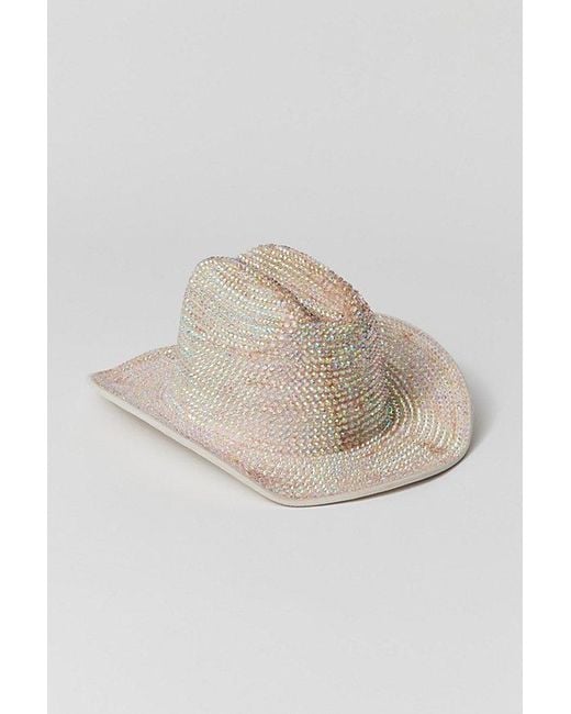 Urban Outfitters White Mirrored Cowboy Hat