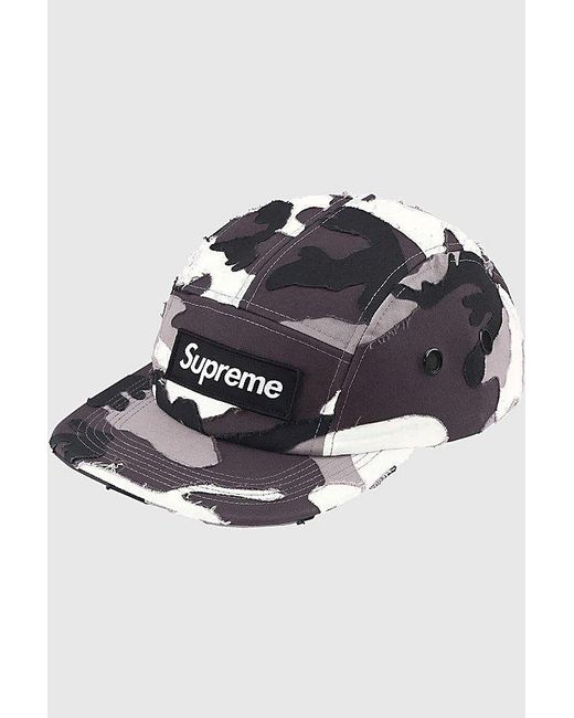 Supreme Gray Layered Camo Camp Cap