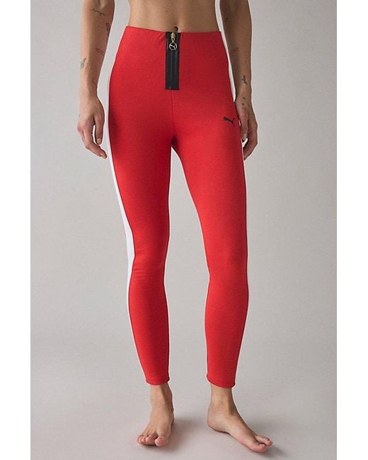 PUMA Red T7 Zip-Front Legging