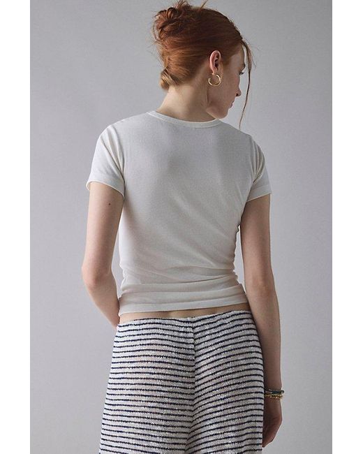 Urban Outfitters Gray Fish Friends Graphic Baby Tee