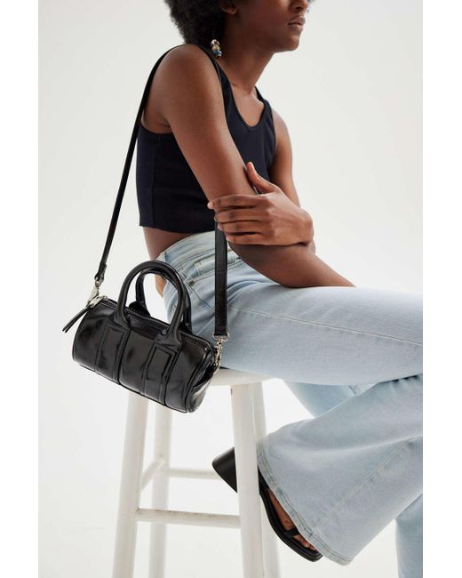 Urban Outfitters Black Uo Lizzie Mini Duffle Bag