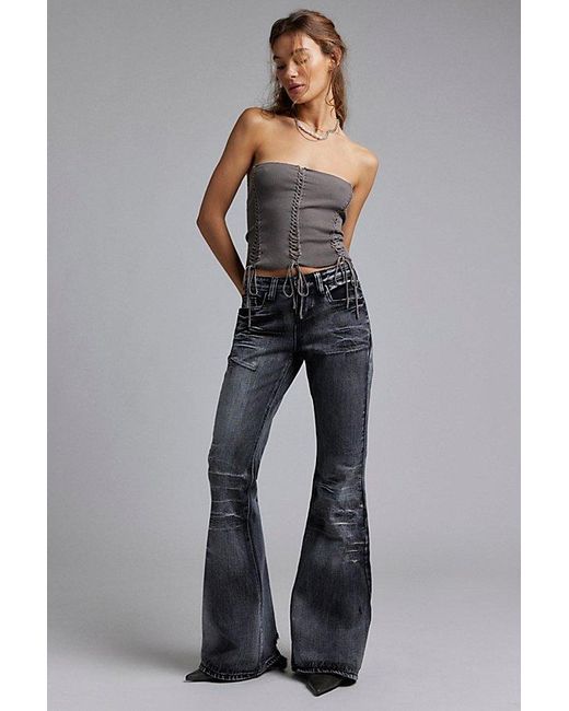 Jaded London Extreme Flare Wash Jean in Gray | Lyst