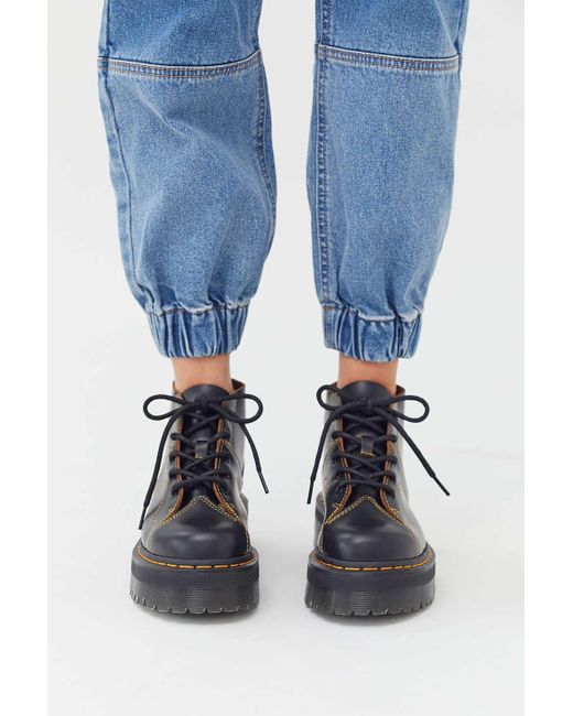 Dr. Martens Church Quad Platform Monkey Boot in Blue | Lyst