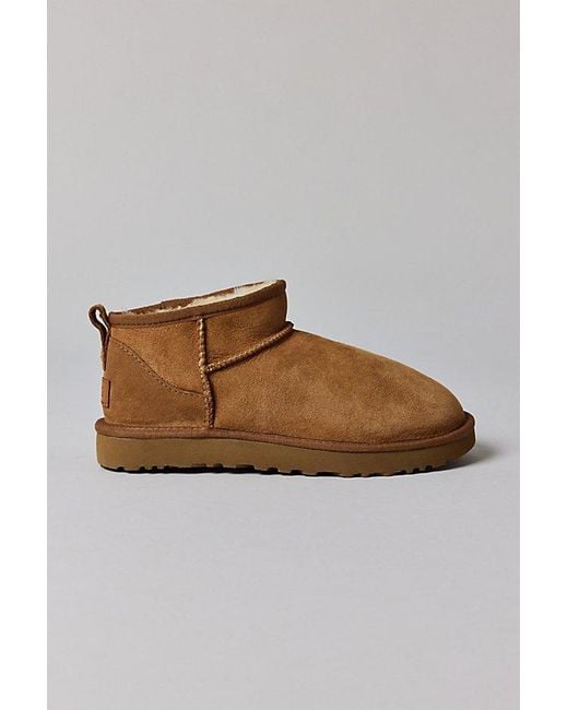 Ugg Brown Classic Ultra Mini Ankle Boots