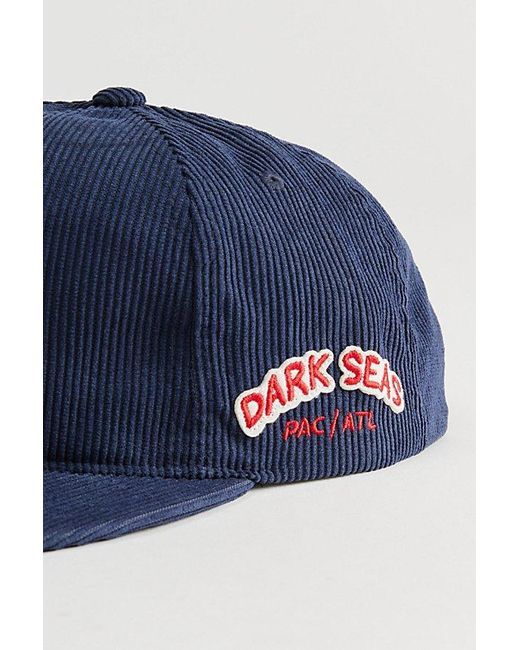 Dark Seas Blue Booster 5-Panel Baseball Hat for men