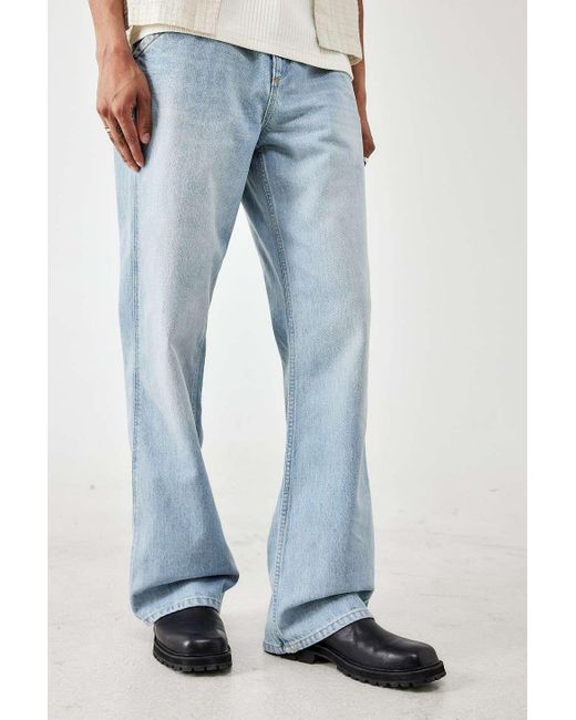 BDG Blue Denim Bootcut Bleached Jeans for men