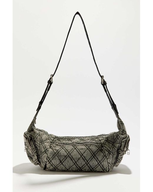 Urban Outfitters Quilted Denim Shoulder Bag in Metallic | Lyst