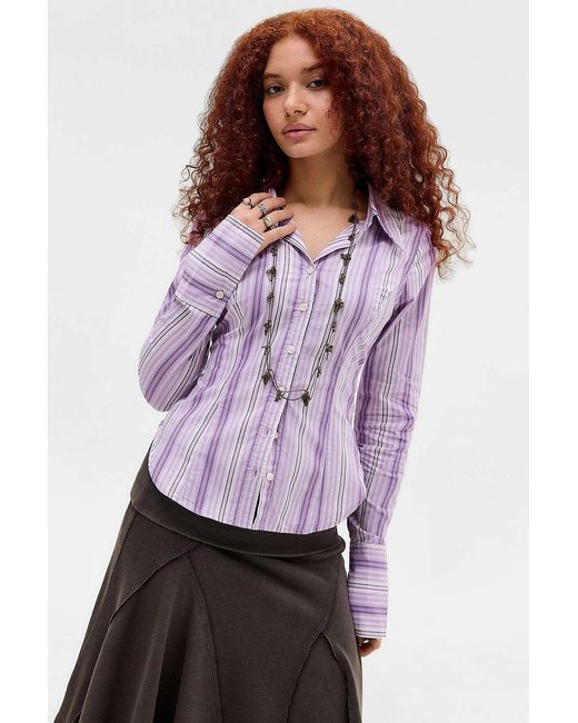 Urban Outfitters Purple Uo Leilani Shirt