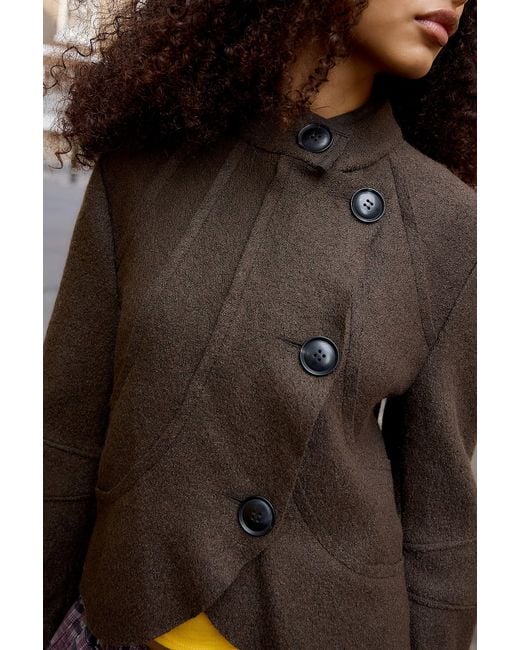 Kimchi Blue Black Kimchi Bue Raya Asymmetric Wool Jacket