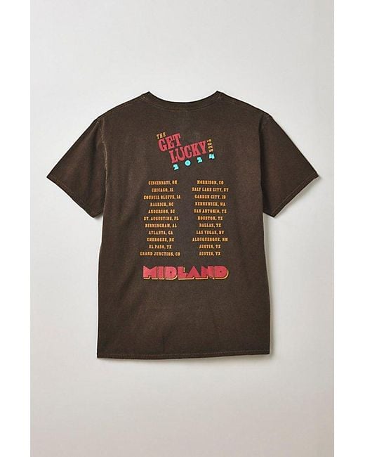 Urban Outfitters Brown Midland The Get Lucky Tour Graphic Tee for men